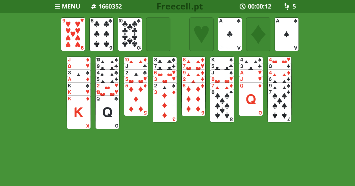 Freecell: jogo de cartas grátis, jogue online sem registro